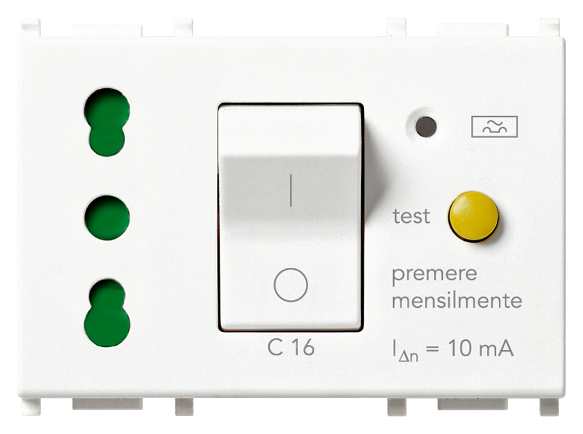 PRESA 2P+T 16A P17/11 INTB+MTDIFF BIANCO