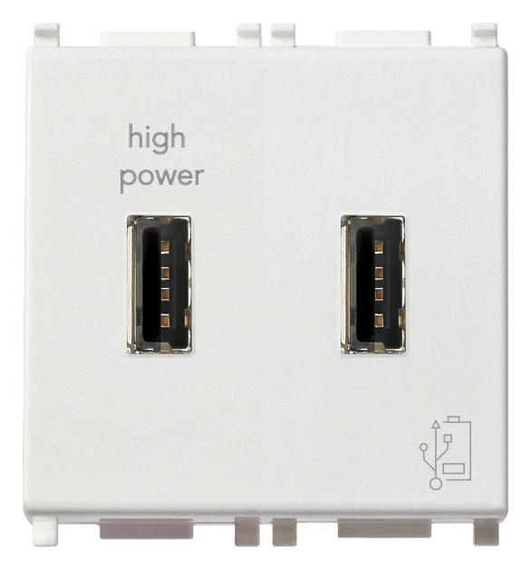 Unité alimentation USB 5V 2,1A 2M blanc - 14295