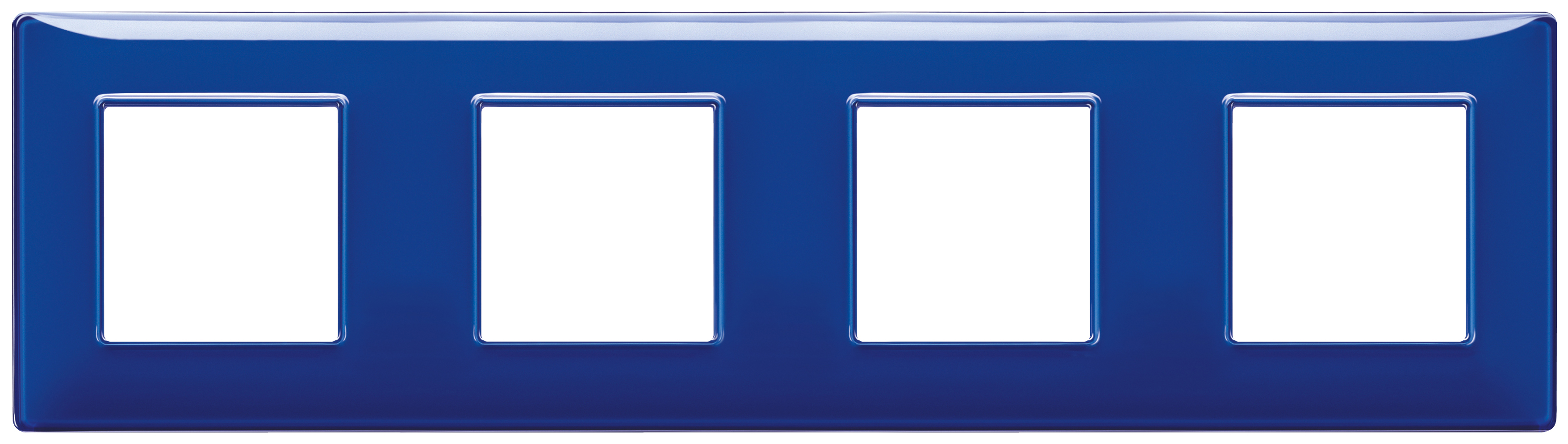 VIMAR 14642.50 Flat Series Technopolymer Plate - 2 Modules, Reflex Sapphire Color (PLANA Model, Open Box - New Item)