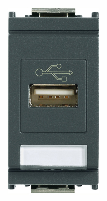 Presa USB grigio - 16368