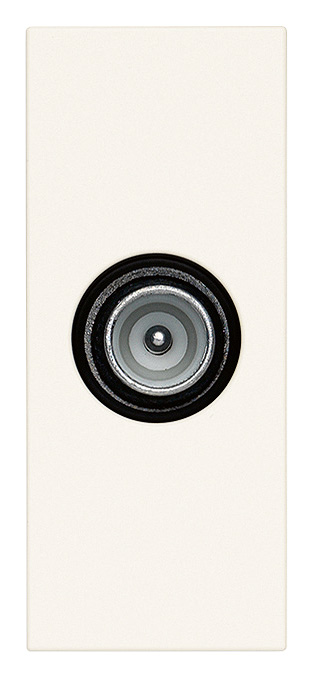 Presa TV 9,52mm + SAT + FM Zenitech Venus - Colore Bianco, Facile Installazione Con Viti E Artigli, Certificata CE