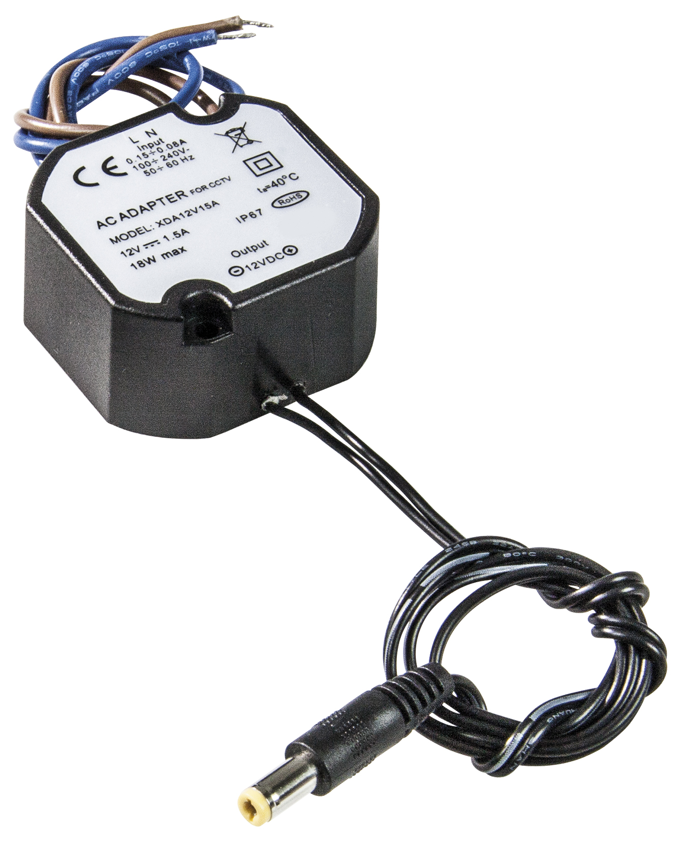 Stecker-Netzgerät, 12V=, 1.500mA, 18W