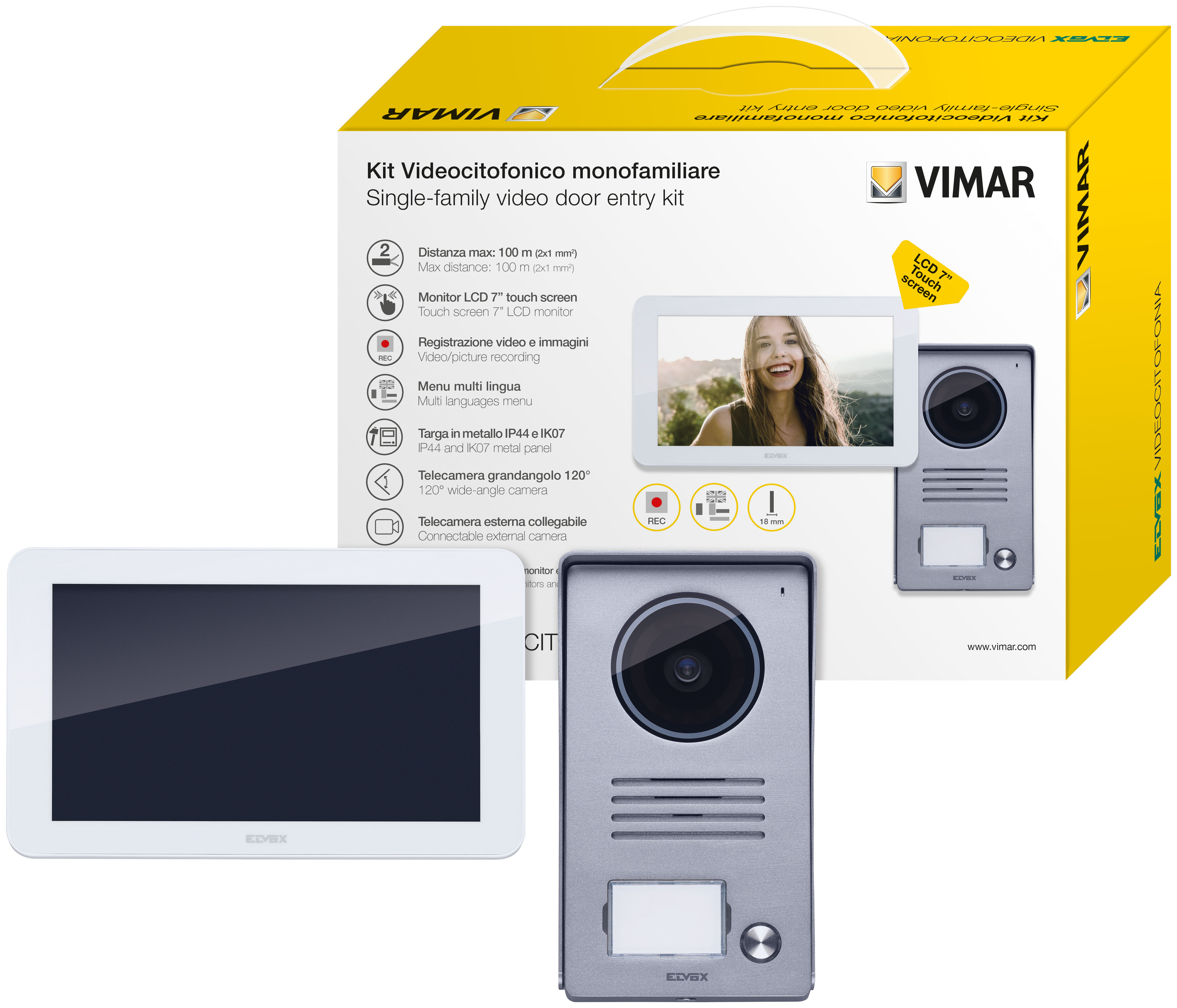 VIMAR Kits vidéo Intercom ELVOX Touch Maison unifamiliale W